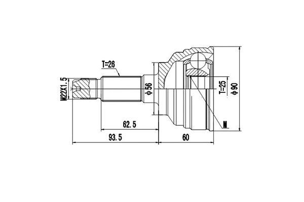 Joint Kit, drive shaft (DCV818031)