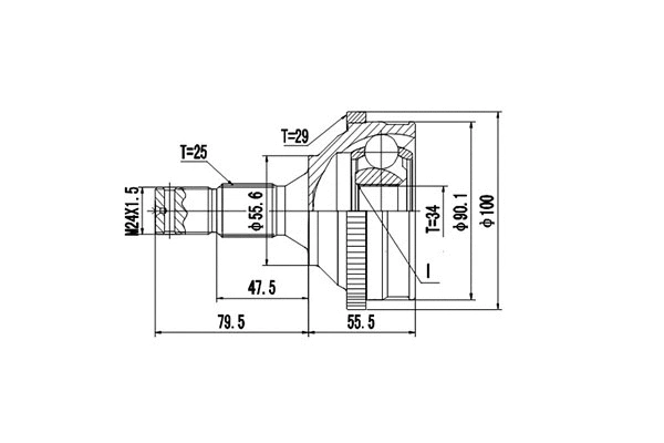 Joint Kit, drive shaft (DCV845005)