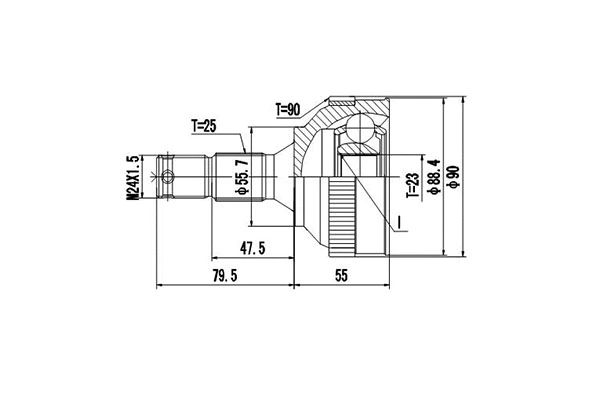 Joint Kit, drive shaft (DCV810005)