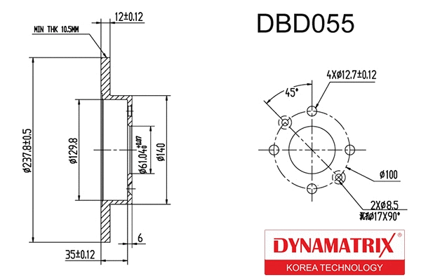 Brake Disc (DBD055)