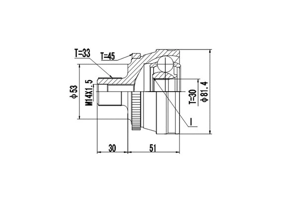 Joint Kit, drive shaft (DCV803009)