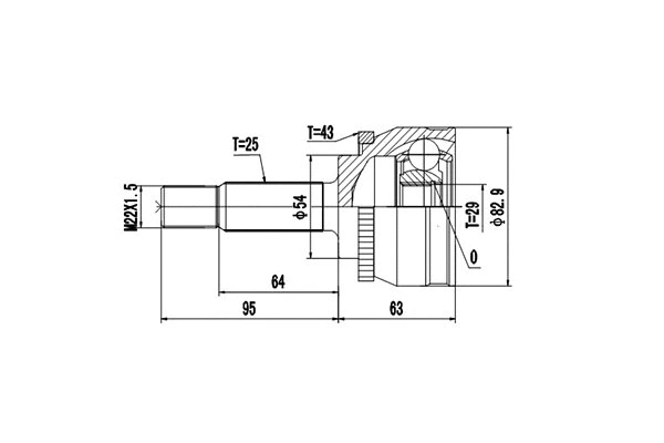 Joint Kit, drive shaft (DCV839022)