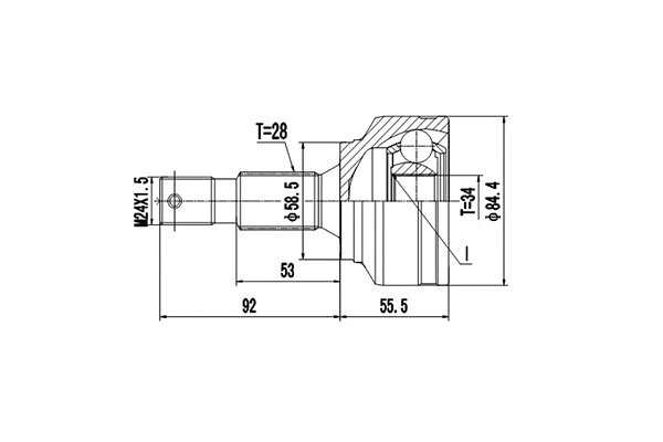 Joint Kit, drive shaft (DCV810052)