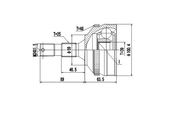 Joint Kit, drive shaft (DCV810019)