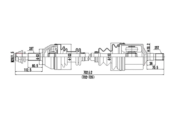 Drive Shaft (DDS210034)