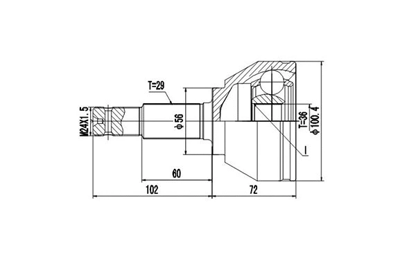 Joint Kit, drive shaft (DCV841249)