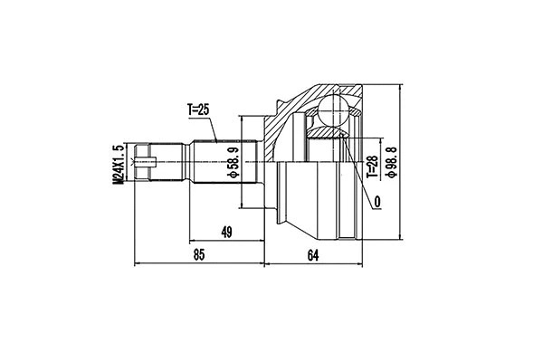 Joint Kit, drive shaft (DCV802012)