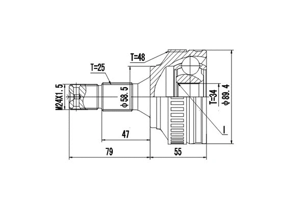 Joint Kit, drive shaft (DCV810067)