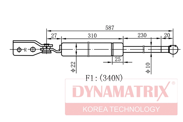 Gas Spring, boot/cargo area (DGS043977)