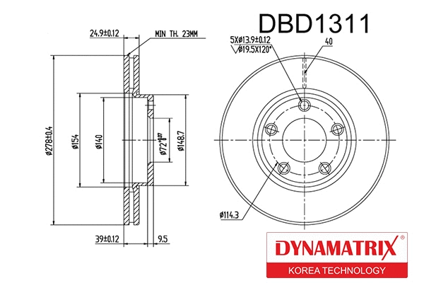 Brake Disc (DBD1311)