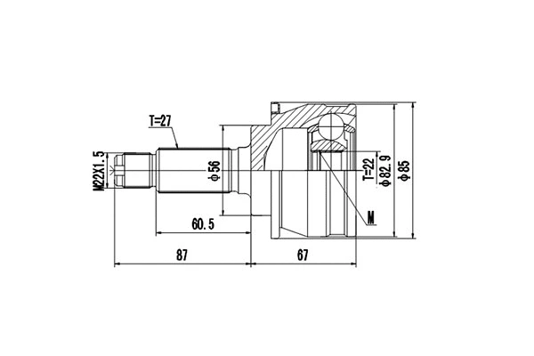 Joint Kit, drive shaft (DCV856005)