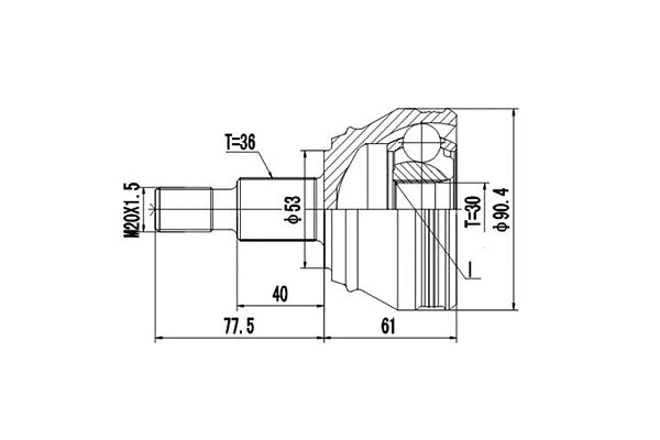 Joint Kit, drive shaft (DCV803036)