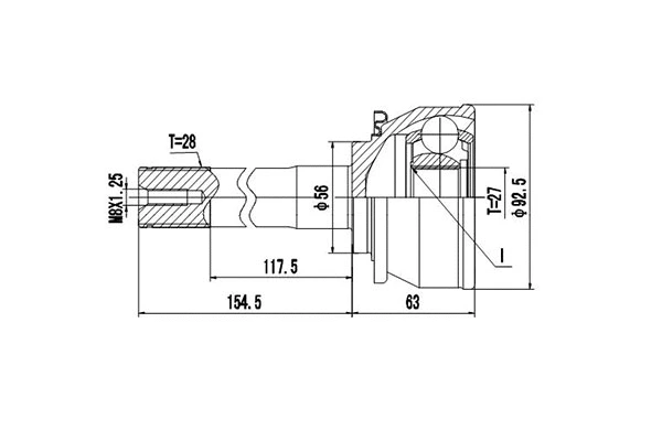 Joint Kit, drive shaft (DCV839001)