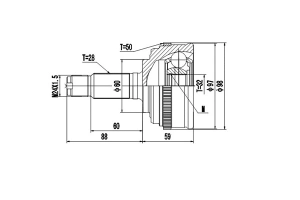 Joint Kit, drive shaft (DCV823014)