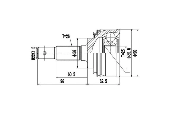Joint Kit, drive shaft (DCV859056)