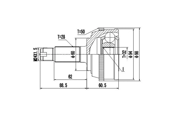 Joint Kit, drive shaft (DCV851001)