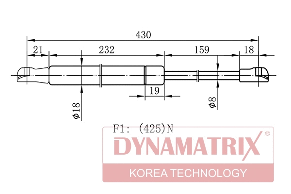 Gas Spring, boot/cargo area (DGS115683)