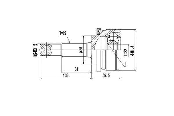 Joint Kit, drive shaft (DCV841009)