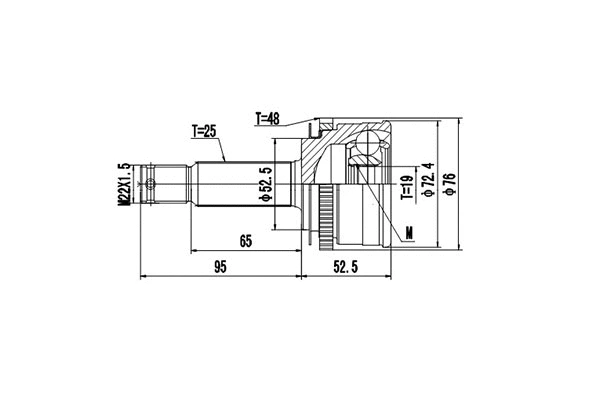 Joint Kit, drive shaft (DCV824041)