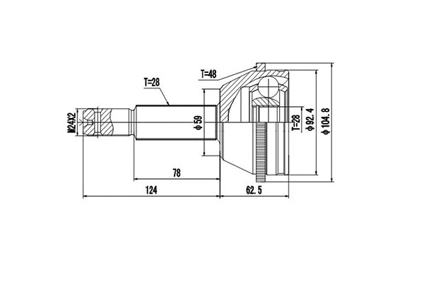 Joint Kit, drive shaft (DCV899270)