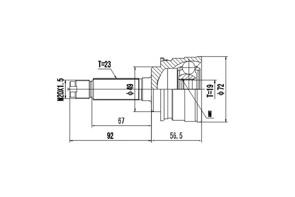 Joint Kit, drive shaft (DCV857007)