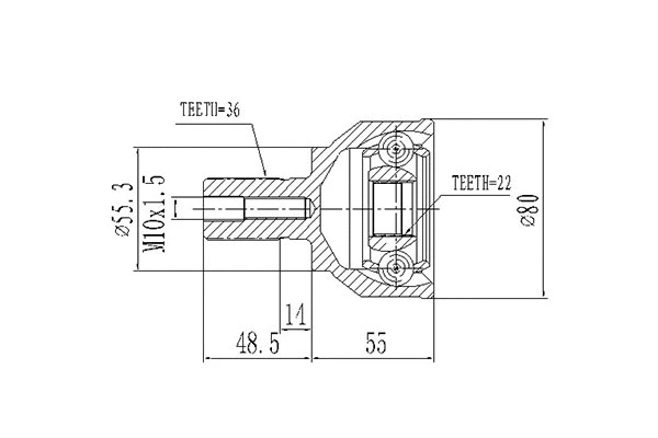 Joint Kit, drive shaft (DCV834015)