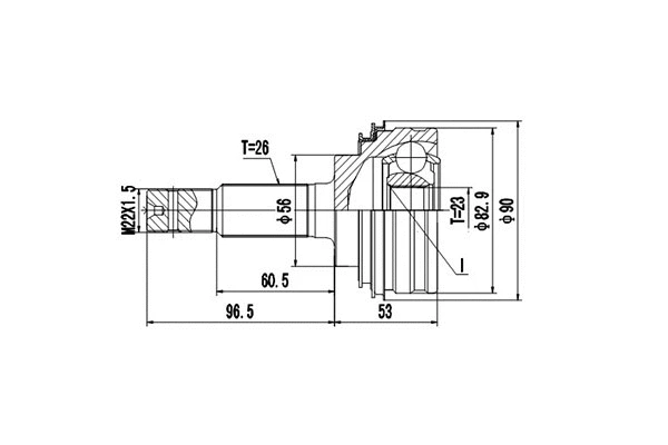 Joint Kit, drive shaft (DCV859020)