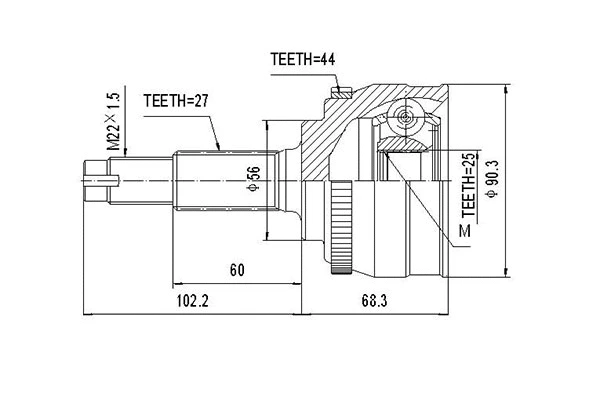 Joint Kit, drive shaft (DCV841184)