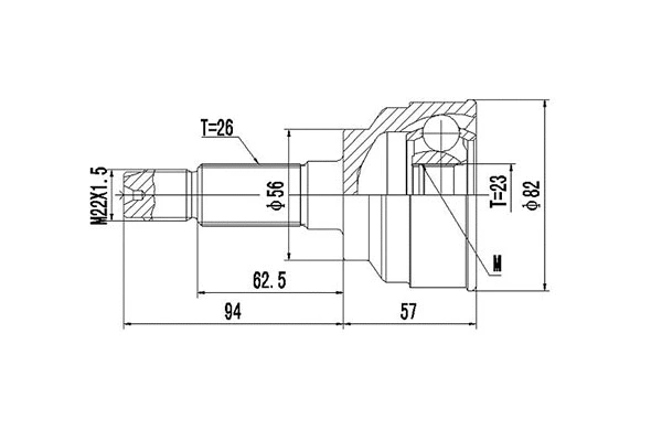Joint Kit, drive shaft (DCV834004)
