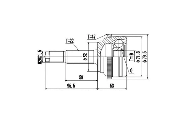 Joint Kit, drive shaft (DCV808034)