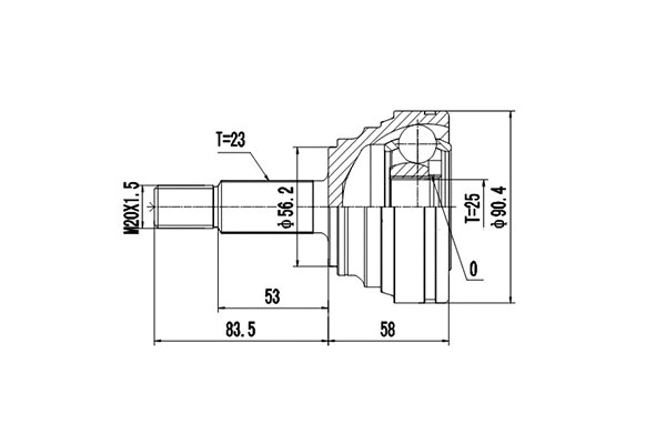 Joint Kit, drive shaft (DCV850026)