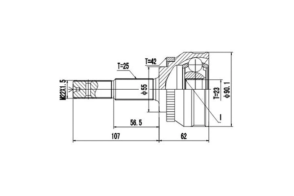 Joint Kit, drive shaft (DCV841003)
