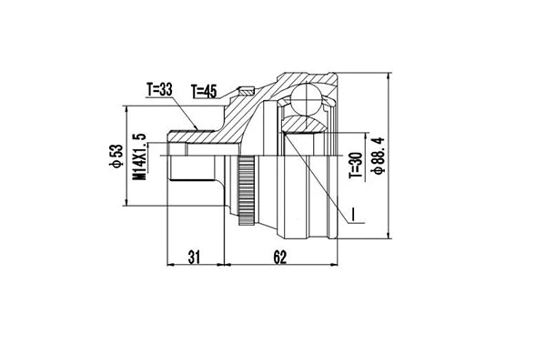 Joint Kit, drive shaft (DCV803012)