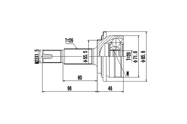 Joint Kit, drive shaft (DCV859232)