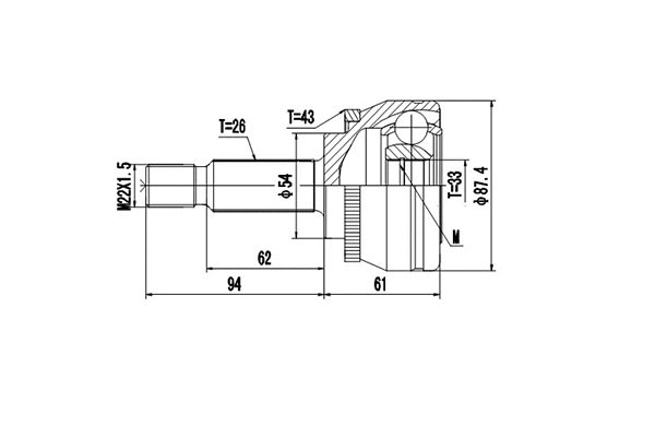 Joint Kit, drive shaft (DCV839084)