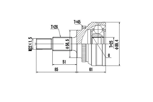 Joint Kit, drive shaft (DCV803005)