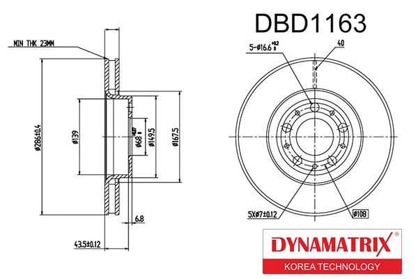 Brake Disc (DBD1163)