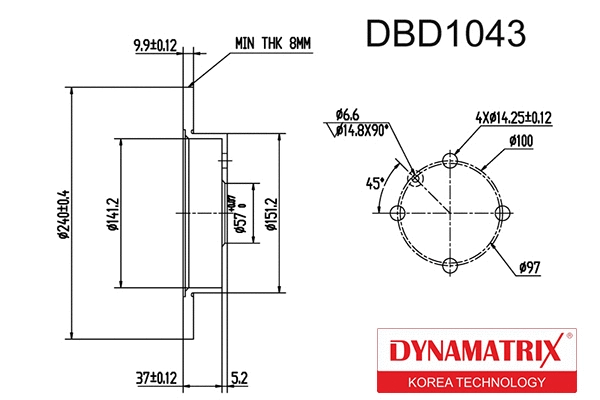 Brake Disc (DBD1043)