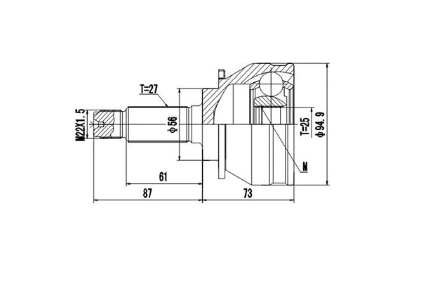 Joint Kit, drive shaft (DCV856003)