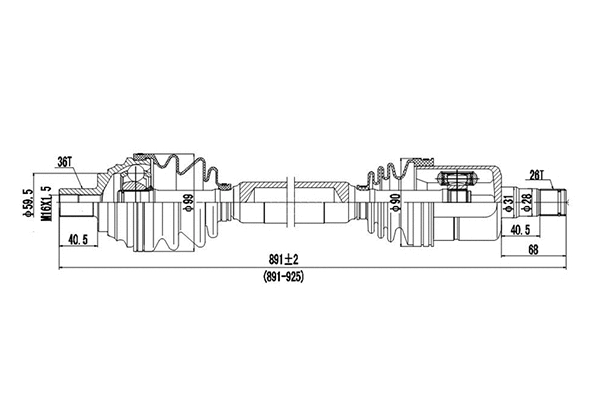 Drive Shaft (DDS261094)