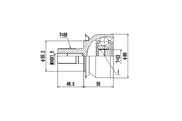 Joint Kit, drive shaft (DCV818203)