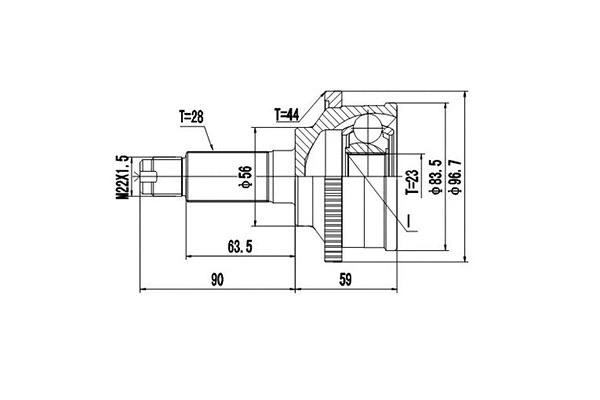 Joint Kit, drive shaft (DCV834021)