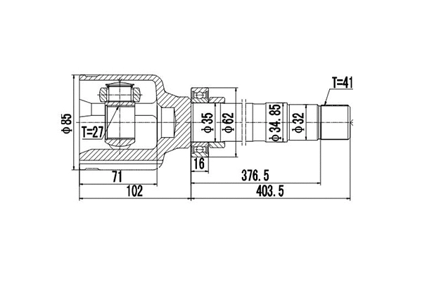Joint Kit, drive shaft (DCV610038)