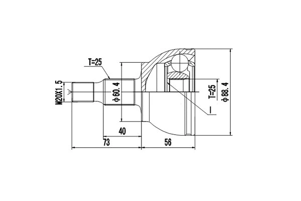 Joint Kit, drive shaft (DCV899037)