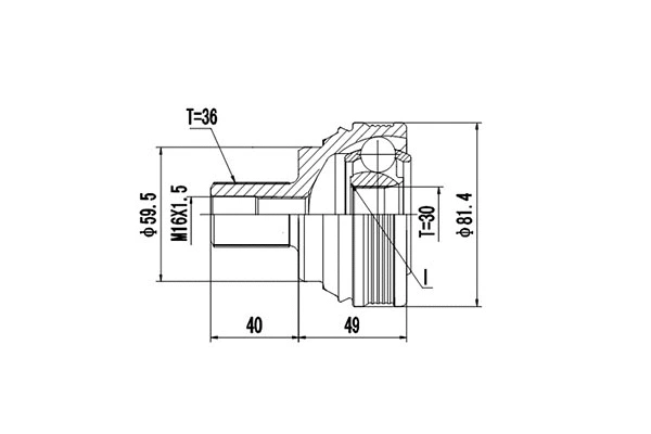 Joint Kit, drive shaft (DCV853001)