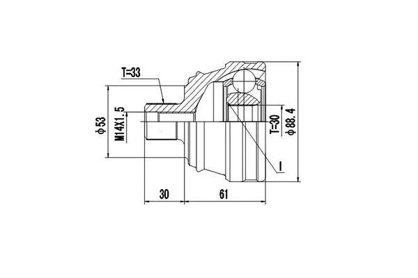 Joint Kit, drive shaft (DCV803051)