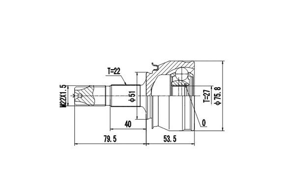 Joint Kit, drive shaft (DCV899018)