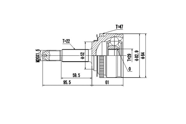 Joint Kit, drive shaft (DCV808002)