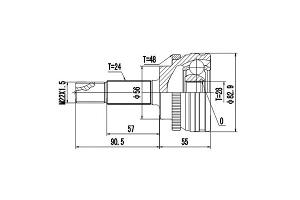 Joint Kit, drive shaft (DCV899282)