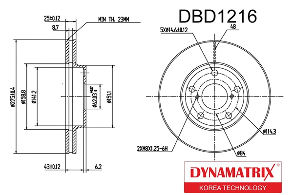 Brake Disc (DBD1216)